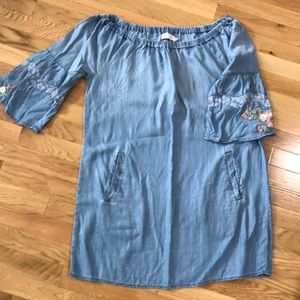 Billy T- chambre off the shoulder dress